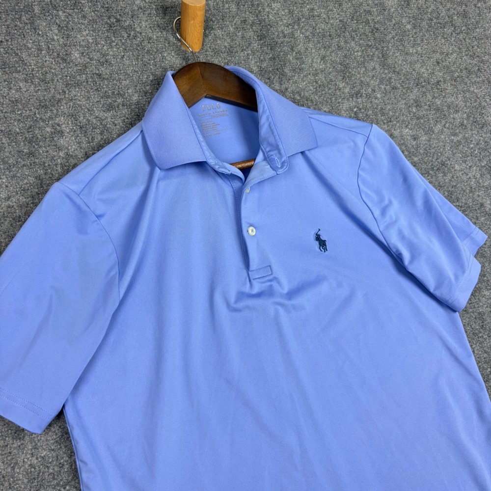 Polo Ralph Lauren Performance Polo Shirt Mens Small S Blue Classic Fit Golf S/S